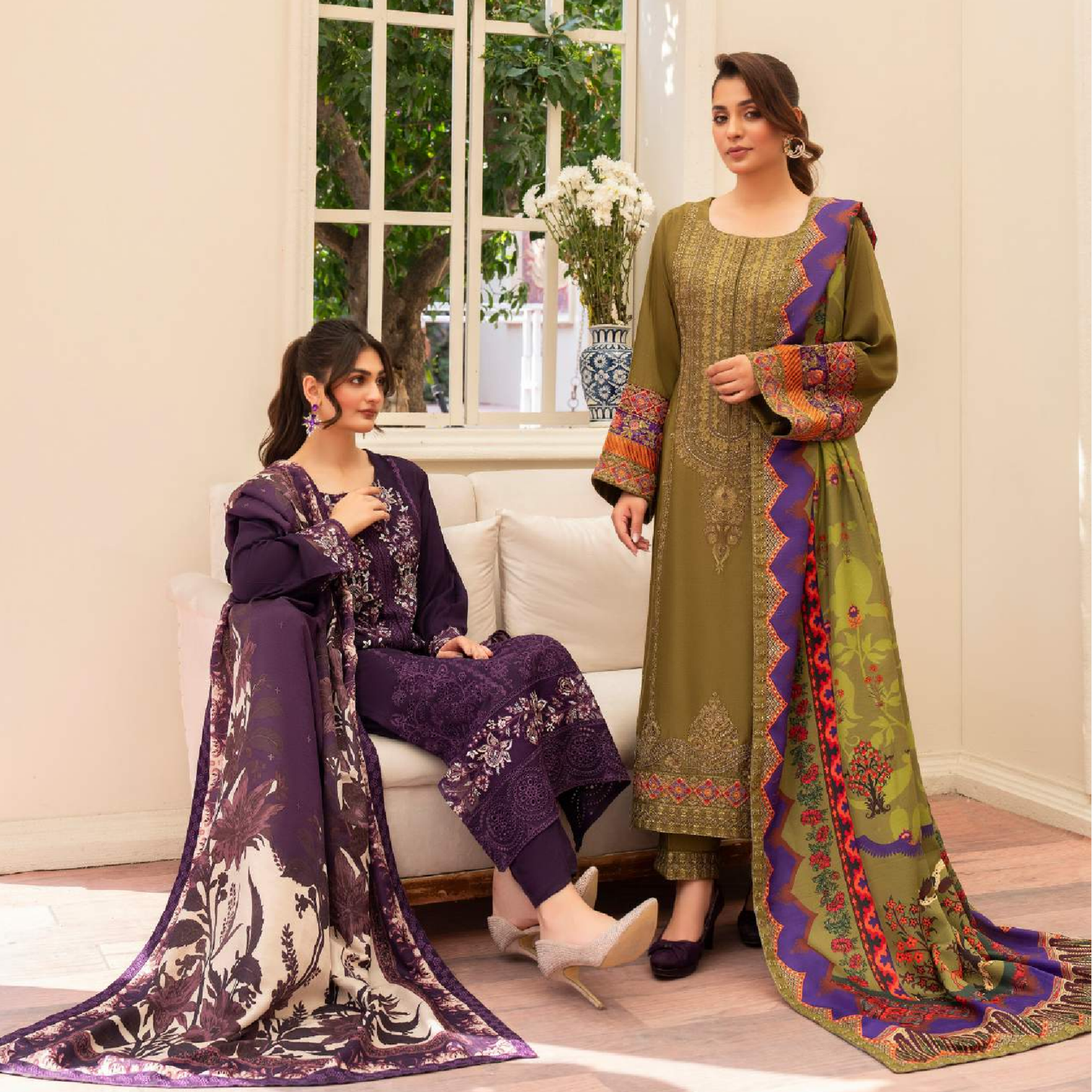 3 Pc Ready to Wear Embroidered Collection | Karma Collection | UMKC01001