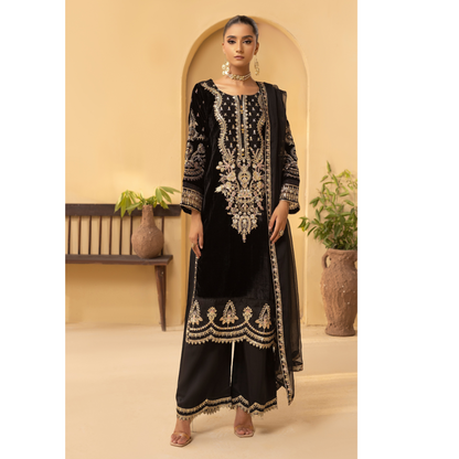 Luxury Velvet Ready to Wear Embroidered Collection by Simrans