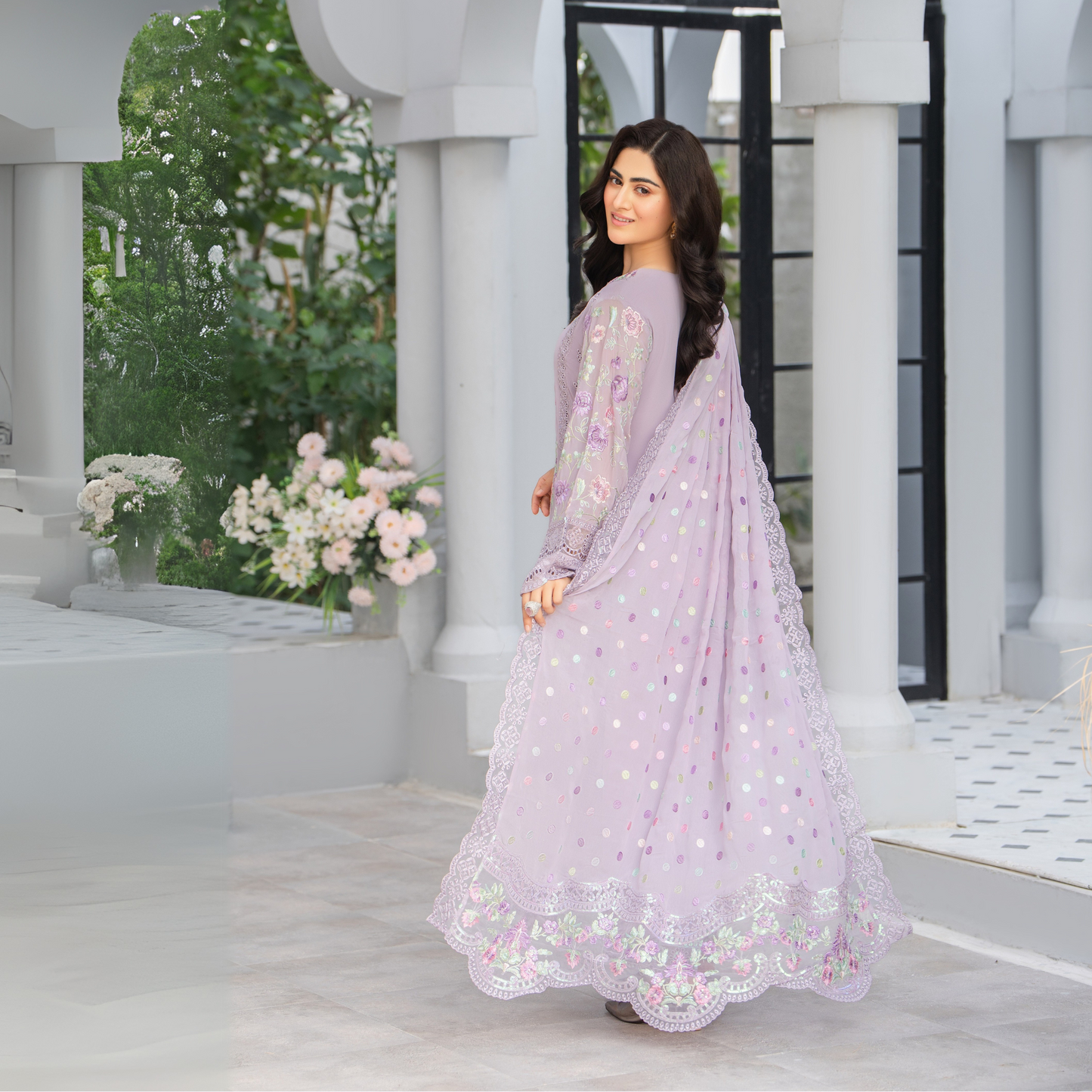 3 Piece Luxury Chiffon Ready to Wear Collection | karma Collection UMKC0901