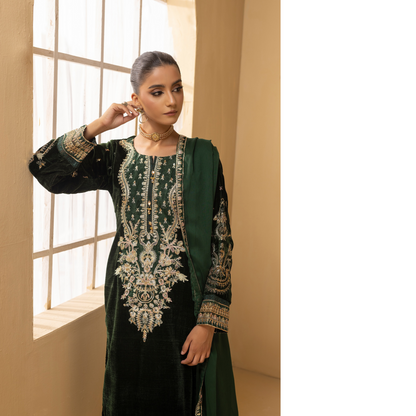 Luxury Velvet Ready to Wear Embroidered Collection by Simrans