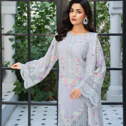 3 Piece Luxury Chiffon Ready to Wear Collection | karma Collection UMKC0901