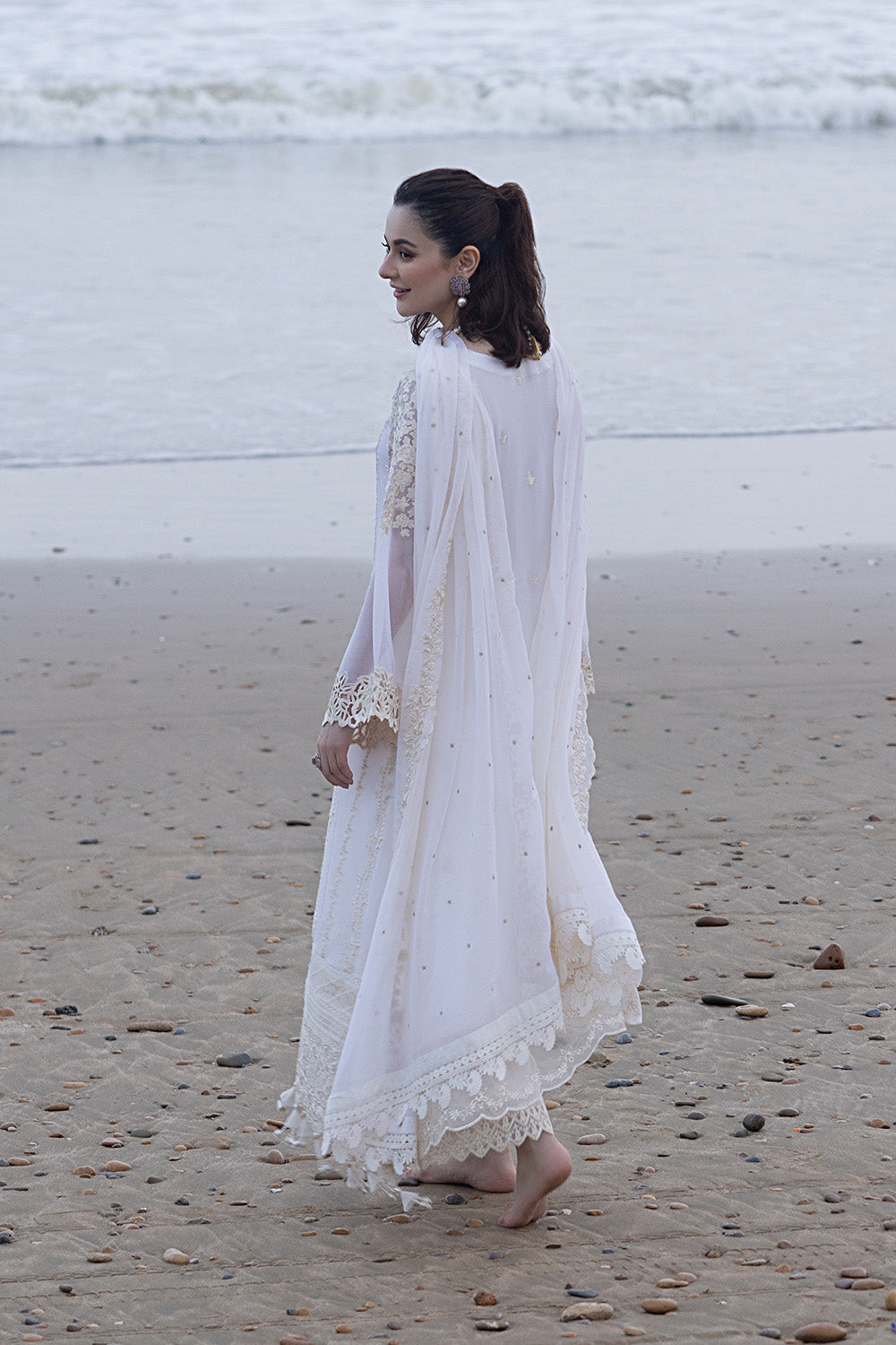 Luxe By Azure Embroidered 3 Piece Suits Beach Shell