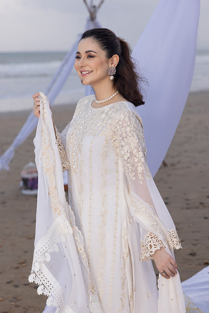 Luxe By Azure Embroidered 3 Piece Suits Beach Shell