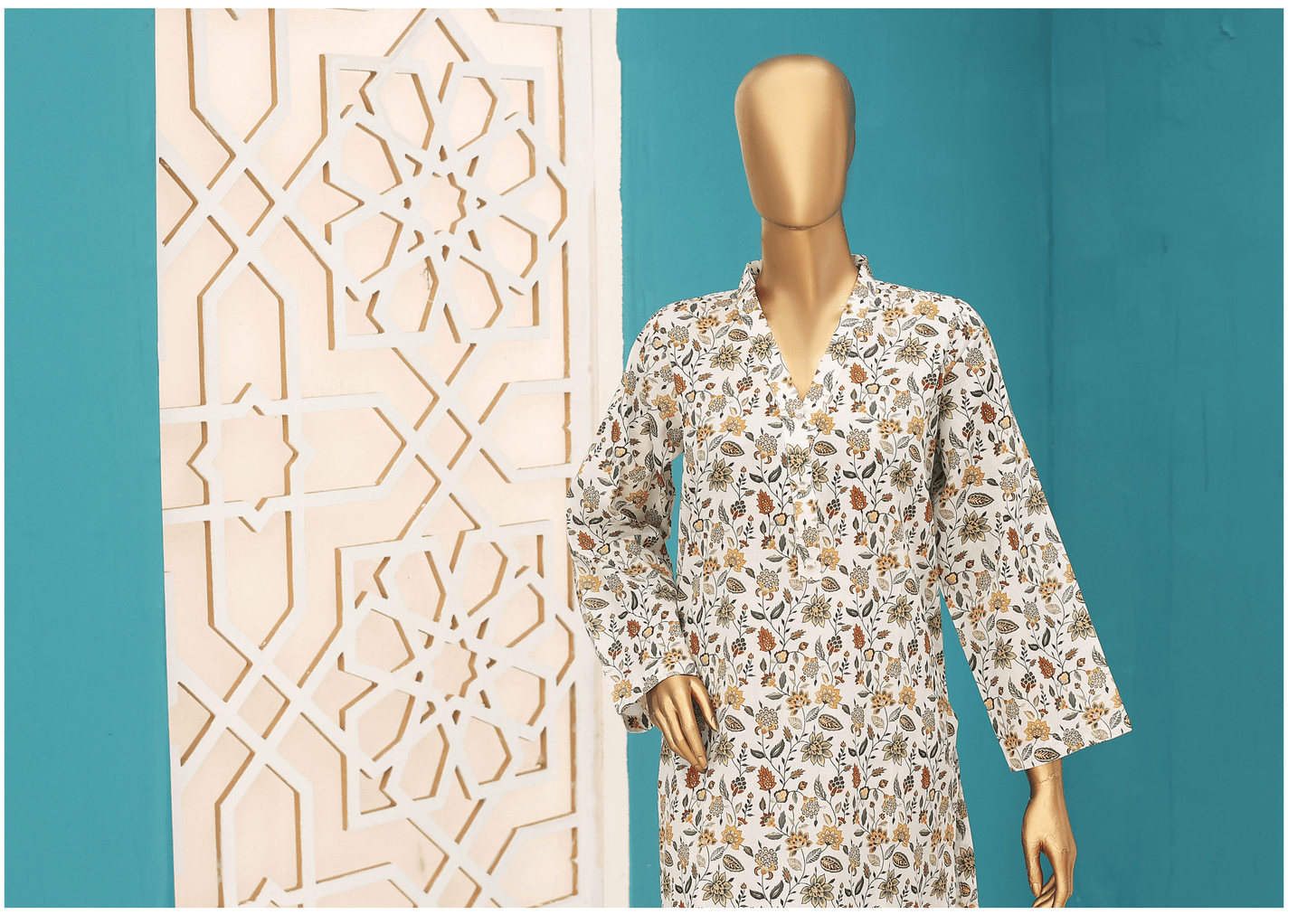 Off White | Ready to Wear | Printed Lawn 2 Pc-Naubahar