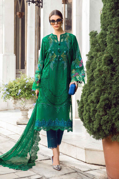 (Green) Embroidered Luxury Lawn Collection-MARIA.B)