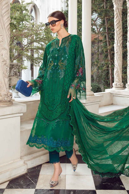 (Green) Embroidered Luxury Lawn Collection-MARIA.B)