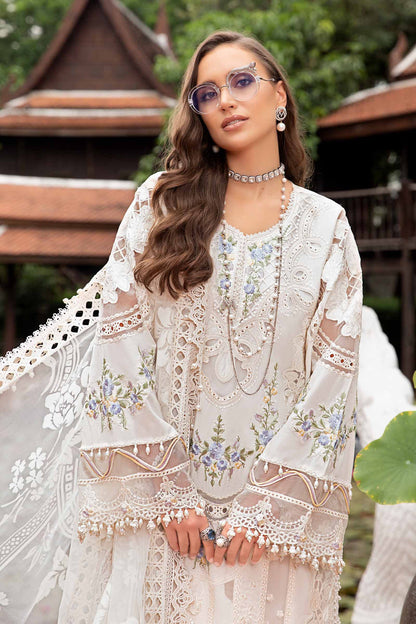 (Off White) Embroidered Luxury Lawn Collection-MARIA.B