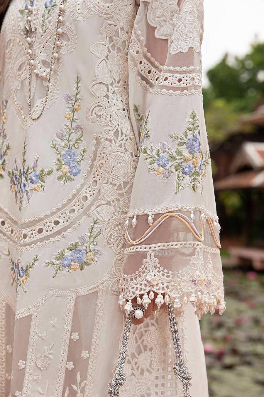 (Off White) Embroidered Luxury Lawn Collection-MARIA.B