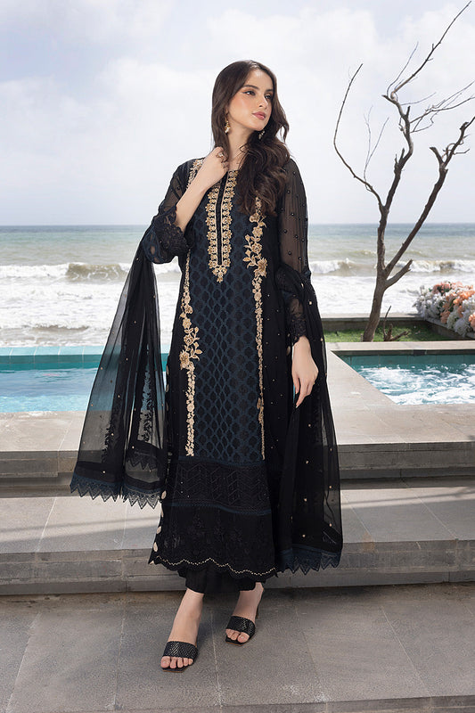 Luxe By Azure Embroidered 3 Piece Suit Flint Fantasy