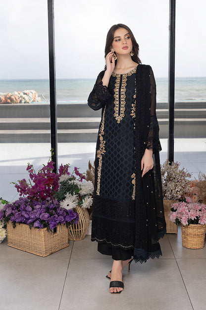 Luxe By Azure Embroidered 3 Piece Suit Flint Fantasy