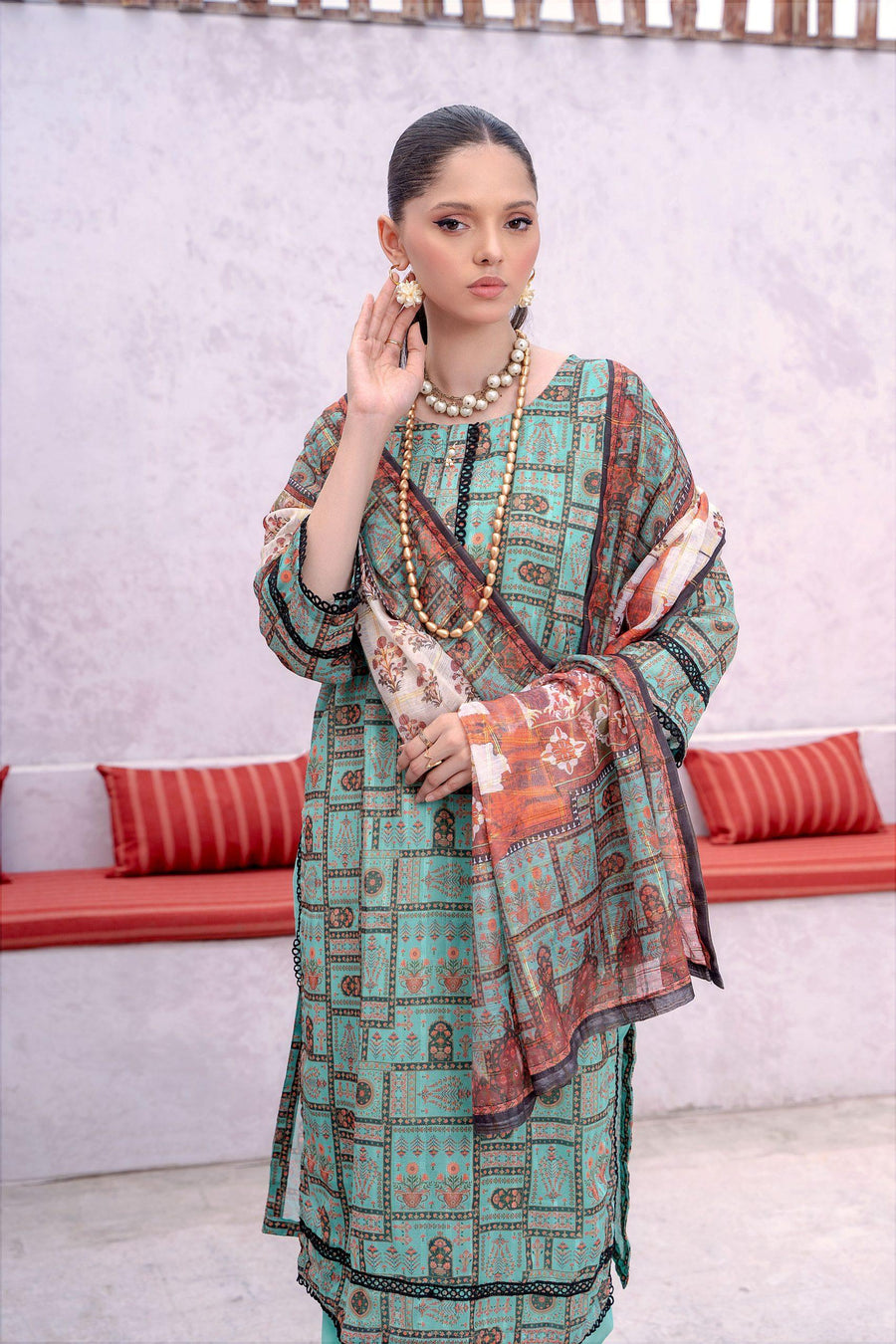 3 - PIECE DIGITAL PRINTED LAWN DRESS - RANIYA.H