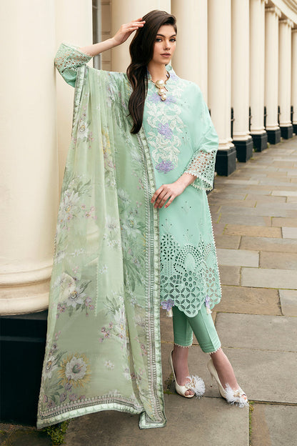 (Light sea Green) 3 Pc Luxury Embroidered Lawn Collection- Mushq