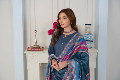 3 PC DHANAK LASERKARI DRESS WITH WOOL SHAWL-RANIYA.h