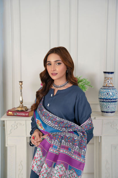 3 PC DHANAK LASERKARI DRESS WITH WOOL SHAWL-RANIYA.h