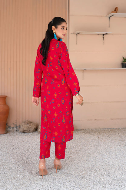 2- Piece Stitched Slub khaddar Outfit By RANIYA.H