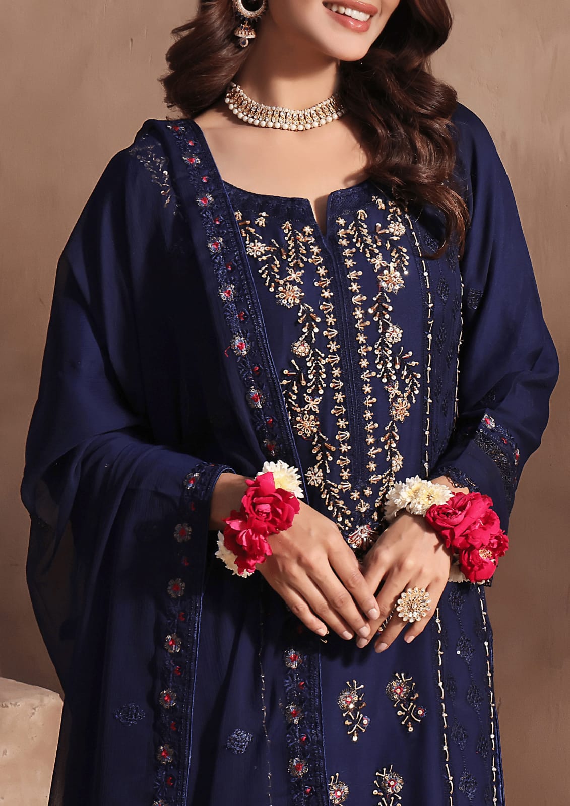 3 PIECE EMBROIDERED CHIFFON COLLECTION - (AUDACIOUS DIVA)