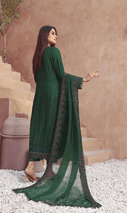 3 PIECE EMBROIDERED CHIFFON COLLECTION - (HIGH TIDES)