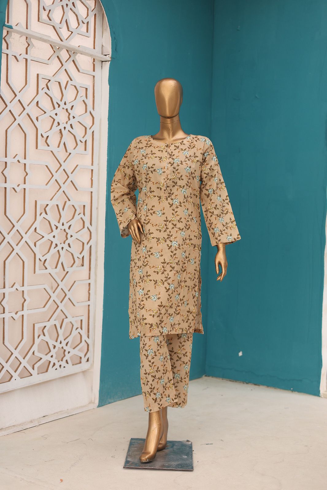 Fawn | Ready to Wear | Printed Lawn 2 Pc-Naubahar