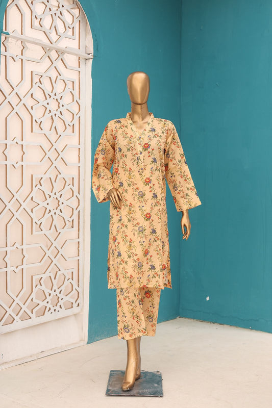 Peach Orange | Ready to Wear | Printed Lawn 2 Pc-Naubahar