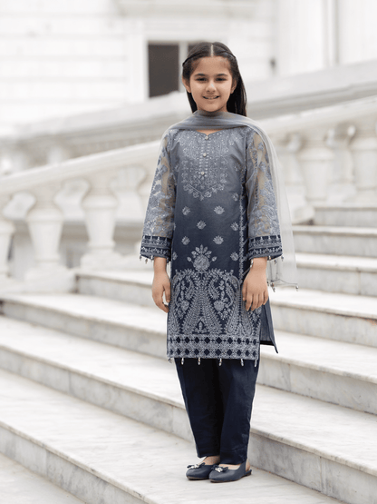 (Raven) 3 Pc Mother & Daughter "Ivana" Festive Cotton Dress by Simrans