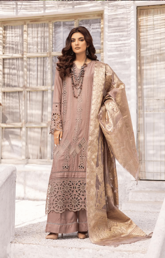 (Quick Sand) "IVY CHICKEN KARI" By SIMRANS  | Linen 3pc Readymade