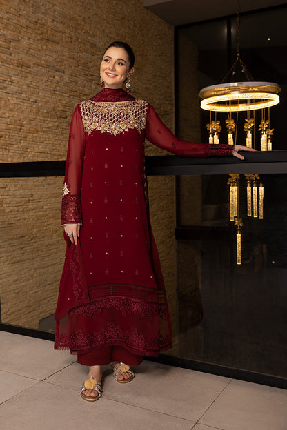 Luxe By Azure Embroidered 3 Piece Suits Mookaite