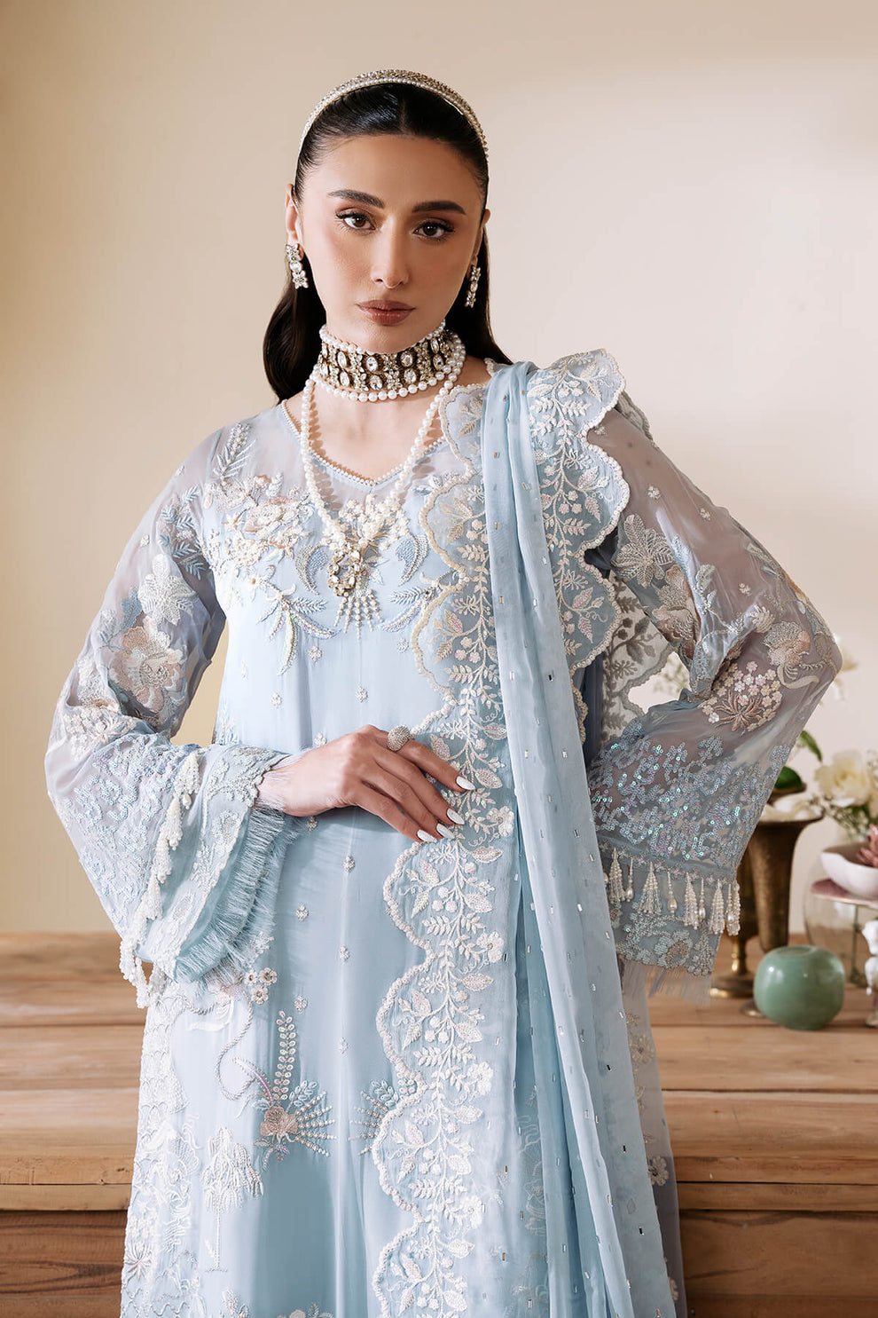 Geyser | Embroidered Chiffon | Luxury Pret | 3 Pc | Ready to Wear | Serene