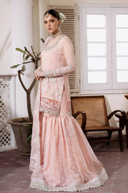 Peach Embroidered Chiffon | Luxury Pret | 3 Pc | Ready to Wear | Serene