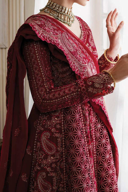 Claret Embroidered Chiffon | Luxury Pret | 3 Pc | Ready to Wear | Serene