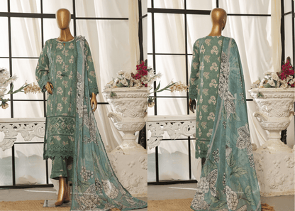 3 Piece Luxury Lawn Lacework & Cutwork | Sada Bahar