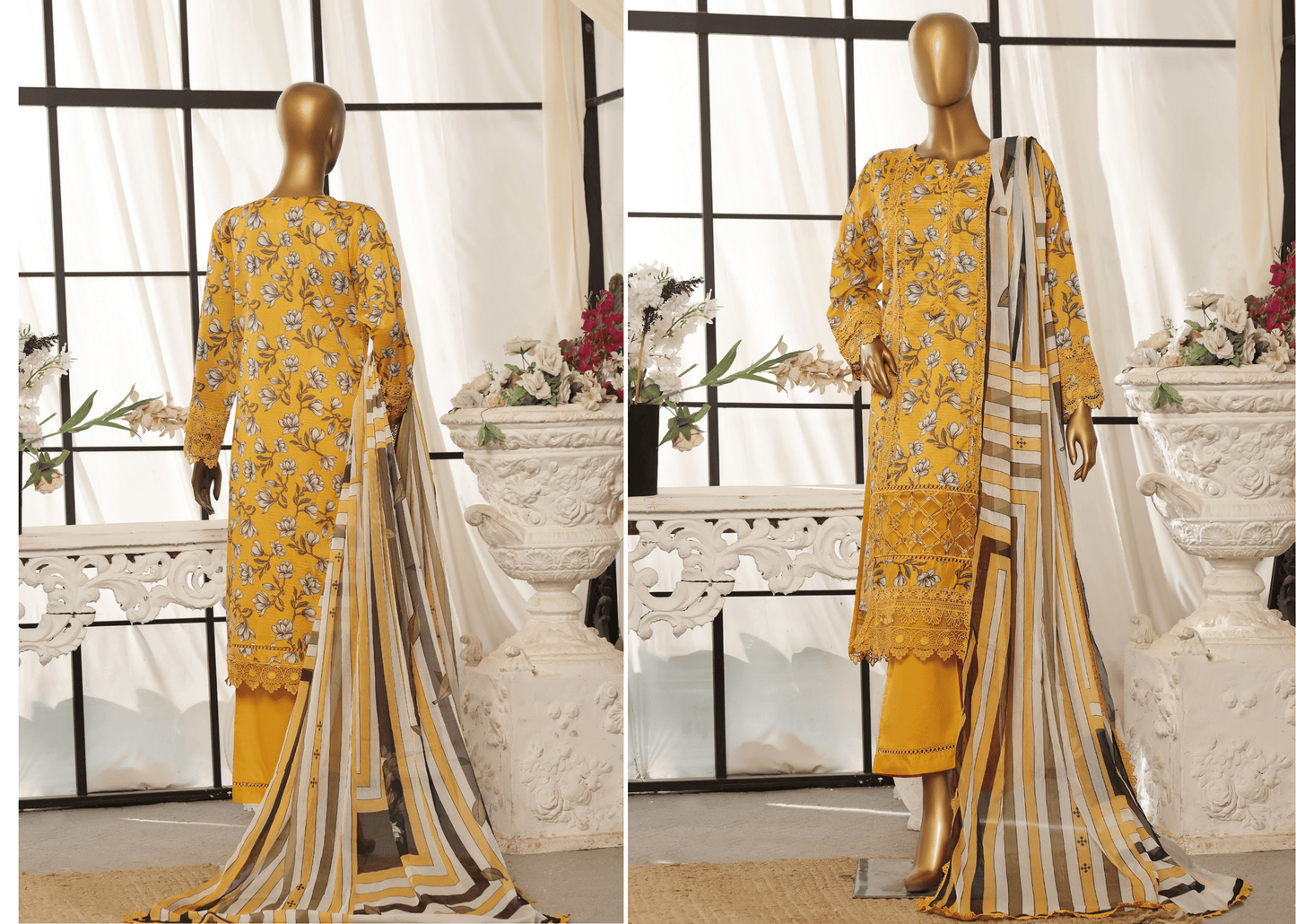 3 Piece Luxury Lawn Lacework & Cutwork | Sada Bahar