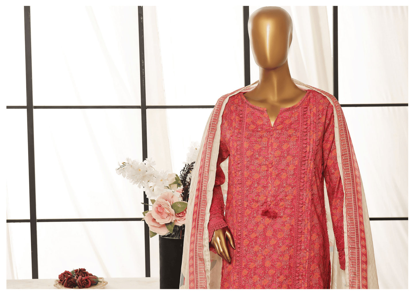 3 Piece Luxury Lawn Lacework & Cutwork | Sada Bahar