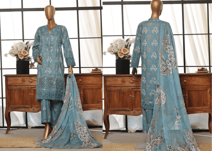 3 Piece Luxury Lawn Lacework & Cutwork | Sada Bahar