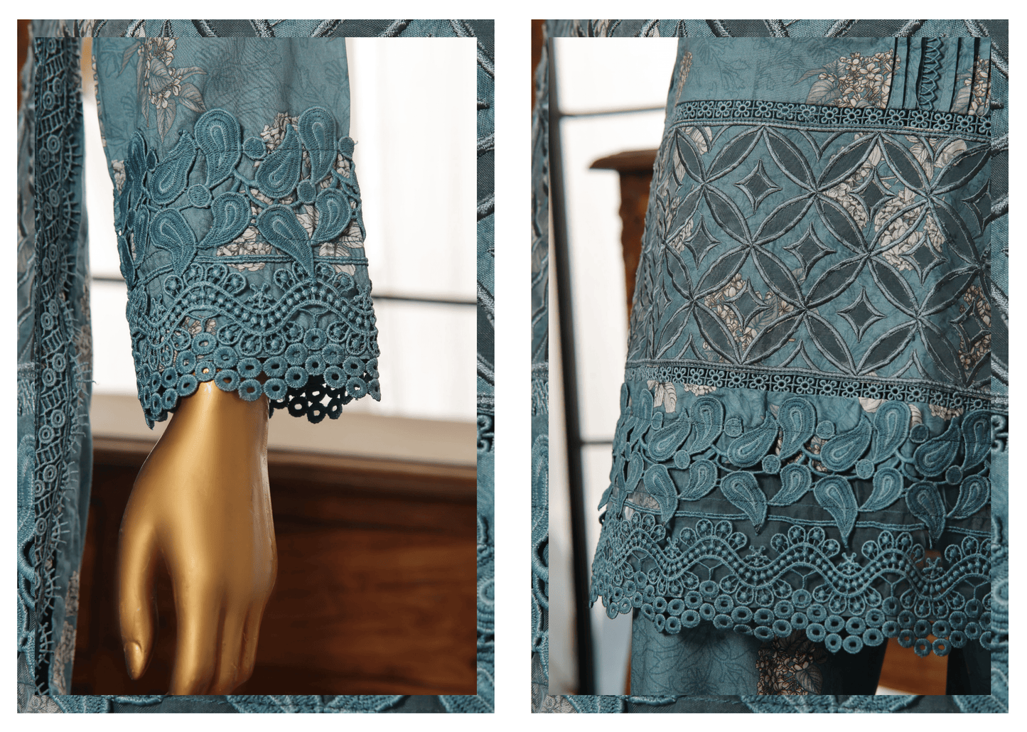 3 Piece Luxury Lawn Lacework & Cutwork | Sada Bahar