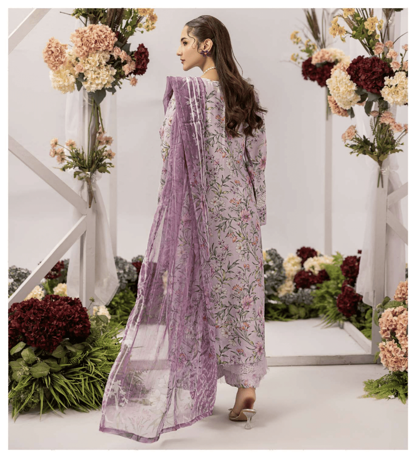 (Lilac) "SEHAR" Edit 24' Viscos Linen Dress-Simrans (Copy)