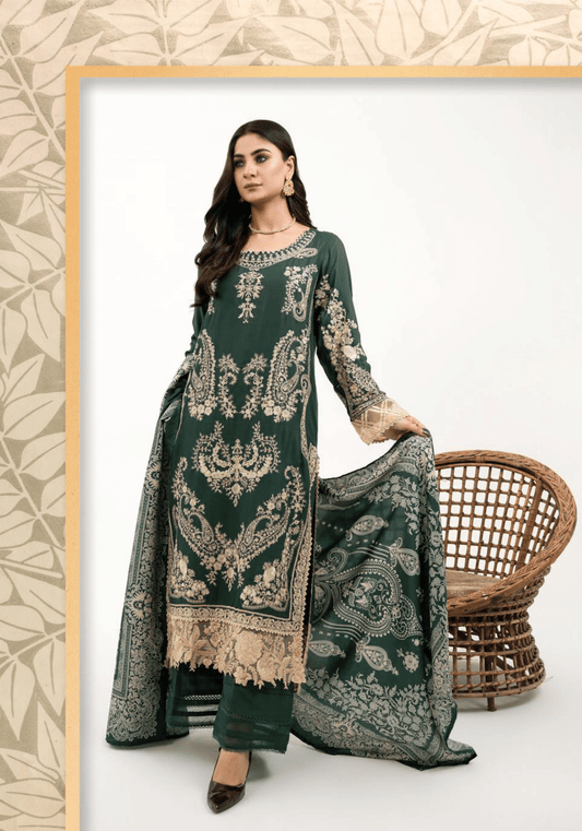 3 Piece Embroidered linen Collection - Simrans