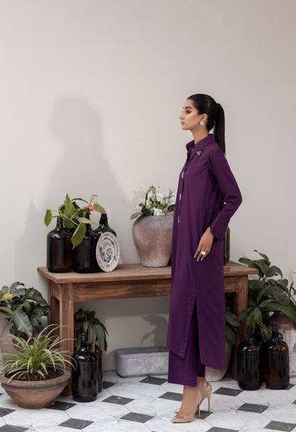 (PURPLE) 2 pc Grip Ready to Wear Outfit by Simrans