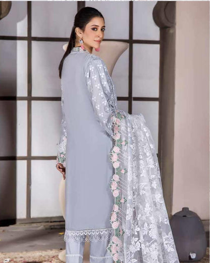 3-Piece Embroiderd Digital Printed Linen Collection-MUNIRA