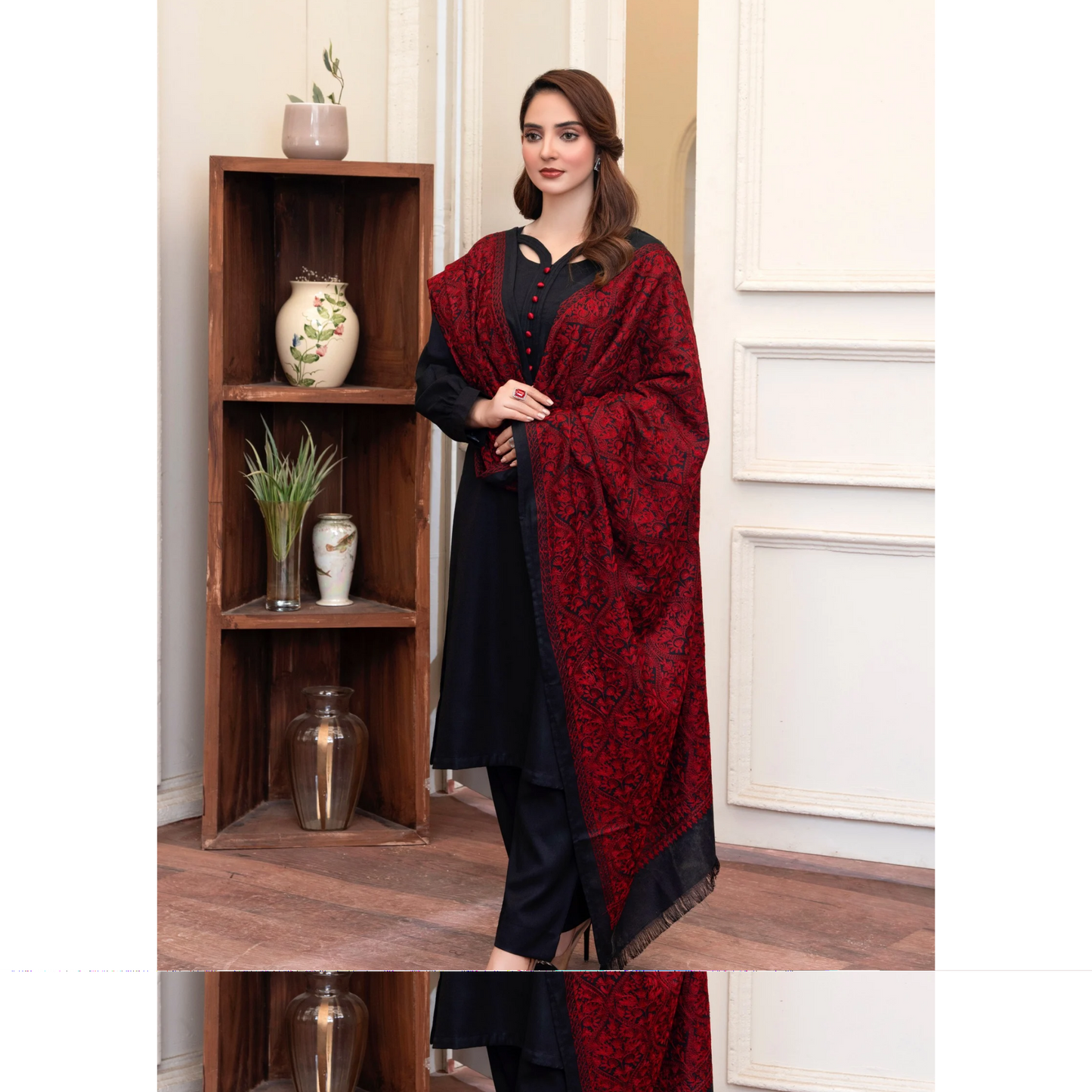 3 Pc Dhanak Dress with Embroidered Shawl | Winter Collection | Raniya.h | UMRAH01101