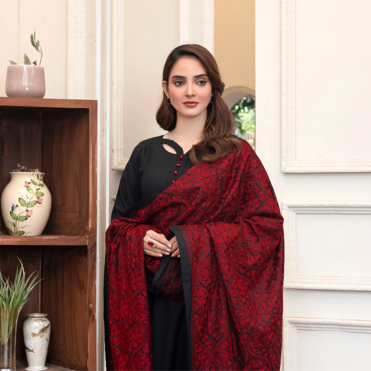 3 Pc Dhanak Dress with Embroidered Shawl | Winter Collection | Raniya.h | UMRAH01101