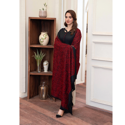 3 Pc Dhanak Dress with Embroidered Shawl | Winter Collection | Raniya.h | UMRAH01101