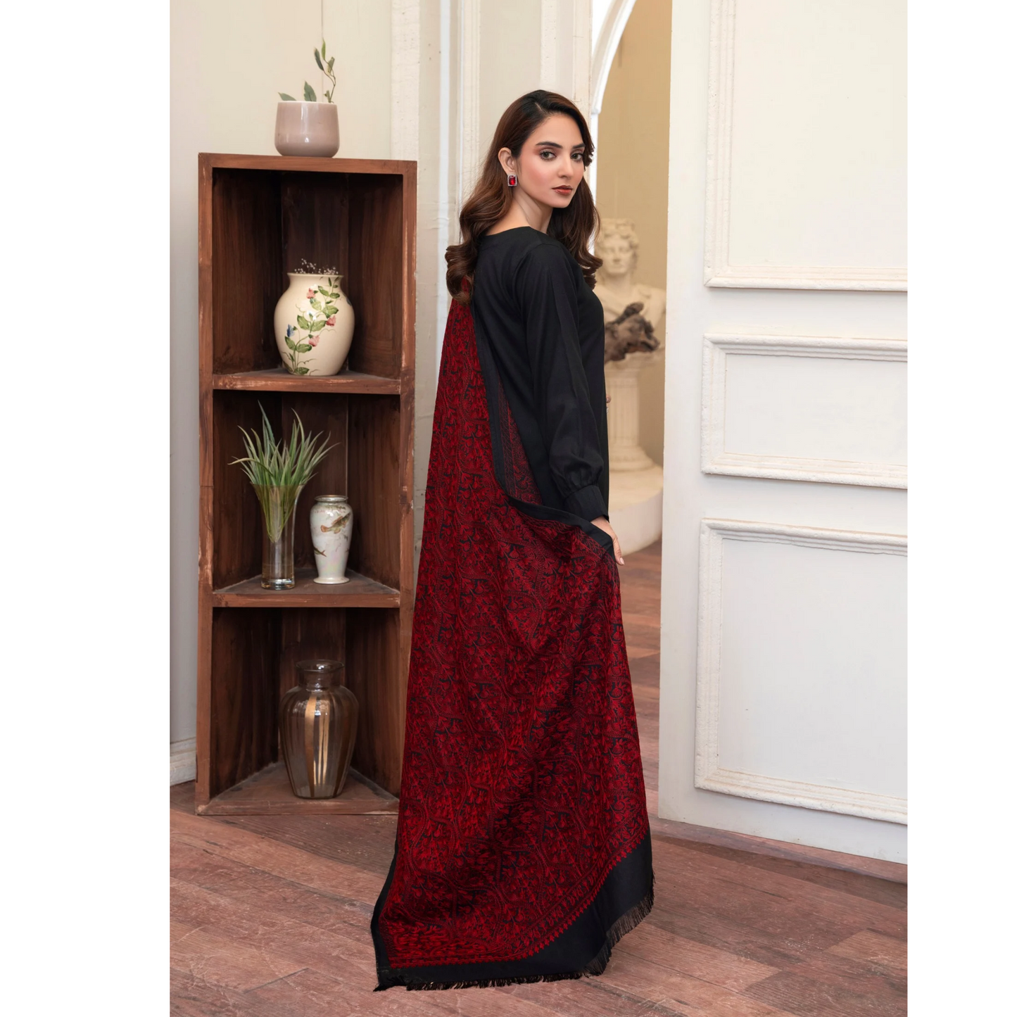 3 Pc Dhanak Dress with Embroidered Shawl | Winter Collection | Raniya.h | UMRAH01101