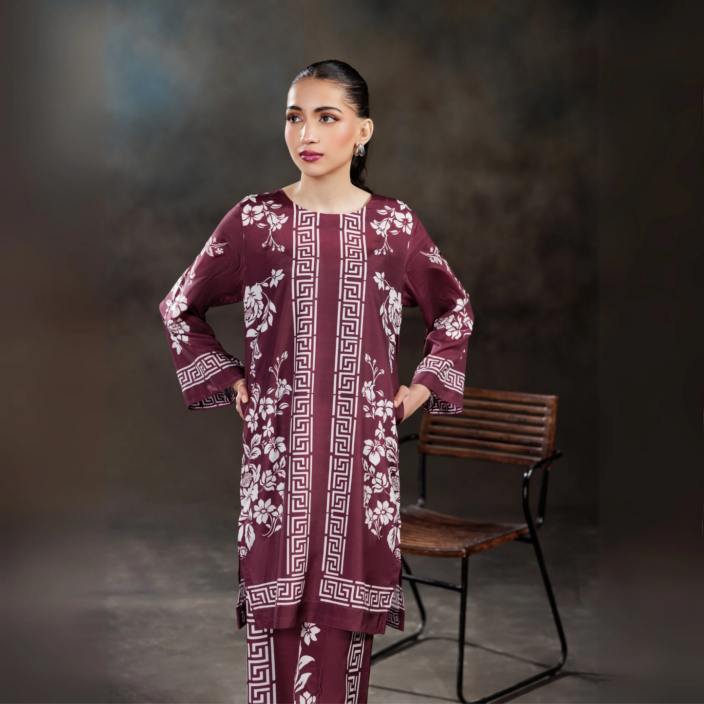 2 Printed Silk Pakistani Co-Ords Set | Ready to Wear | Raniya.h | UMRAH01201