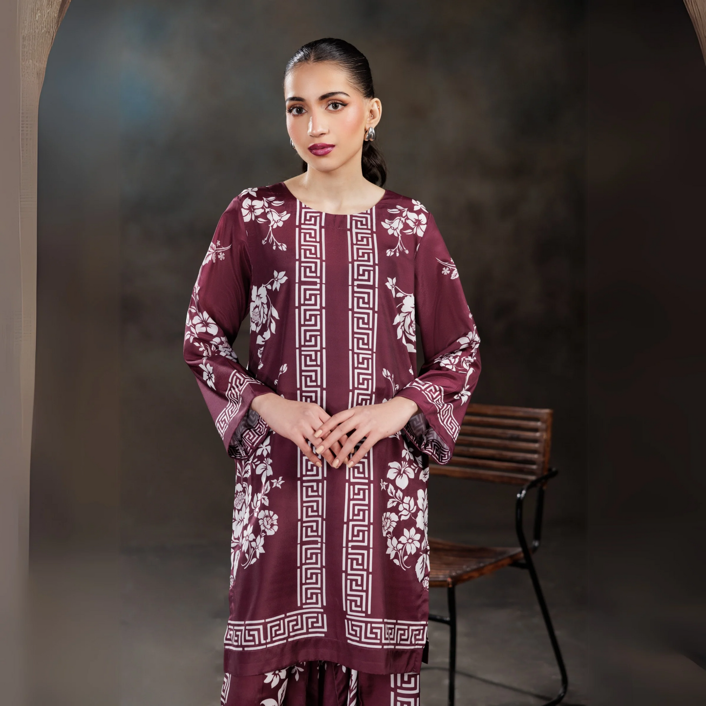 2 Printed Silk Pakistani Co-Ords Set | Ready to Wear | Raniya.h | UMRAH01201