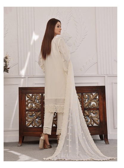 Zf-Fs2421 Premium Chikenkari 3 Pc Lawn Collection By Zainab Fazlani