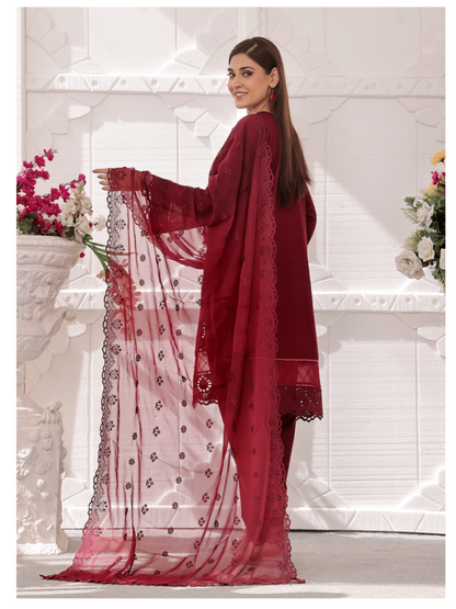 Zf-Fs2422 Premium Chikenkari 3 Pc Lawn Collection By Zainab Fazlani