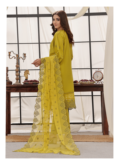 Zf-Fs2425 Premium Chikenkari 3 Pc Lawn Collection By Zainab Fazlani