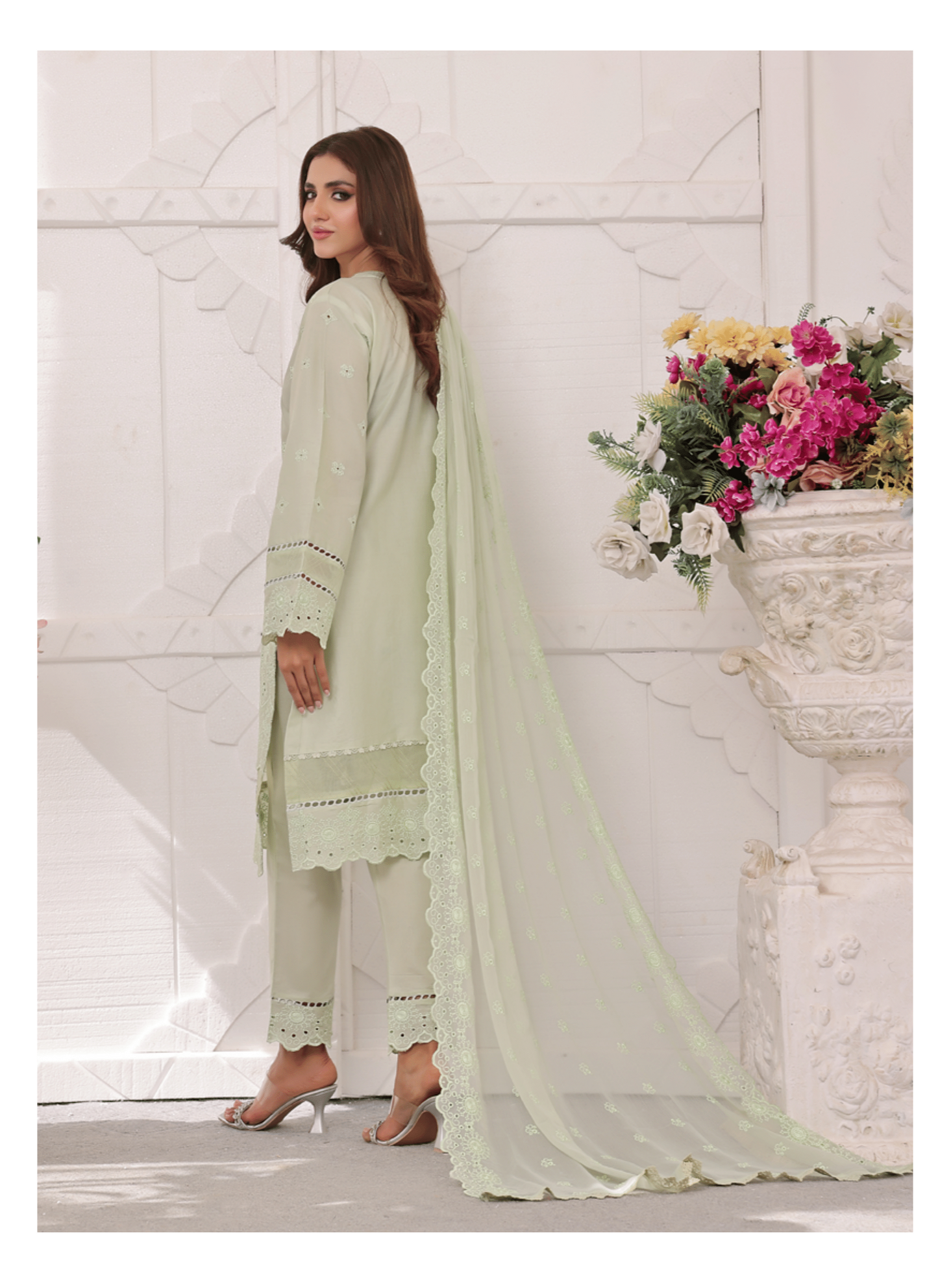 Zf-Fs2426 Premium Chikenkari 3 Pc Lawn Collection By Zainab Fazlani