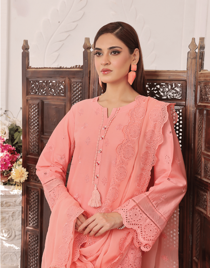 Zf-Fs2427 Premium Chikenkari 3 Pc Lawn Collection By Zainab Fazlani