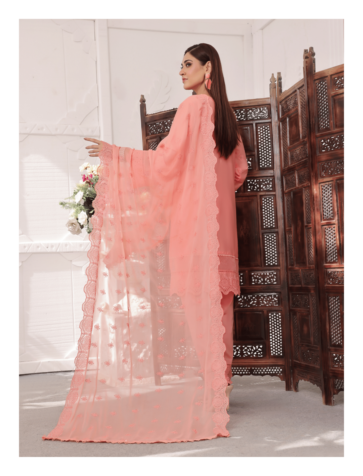 Zf-Fs2427 Premium Chikenkari 3 Pc Lawn Collection By Zainab Fazlani